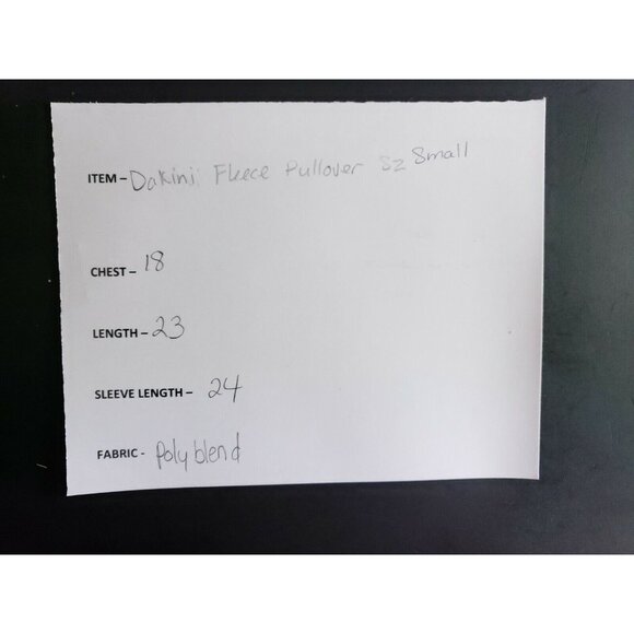 Dakini Fleece Front Zip Mock Neckline Long Sleeve Size Small - Picture 6 of 6